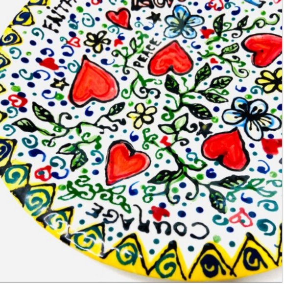 Ceramic Decorative Plate Whimsical Inspirational 💓 - Picture 4 of 7
